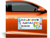 Magnes na samochód reklama magnetyczna GOTOWY PROJEKT ANIMACJE DLA DZIECI