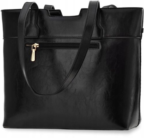 Monnari Torba Ze Zdobieniem Torebka Shopper Duża Sztywna Aktówka Czarna A4 na Arena.pl