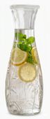 Karafka szklana z pokrywką 1l wz. 2 tłoczony wzór do soków wody napojów
