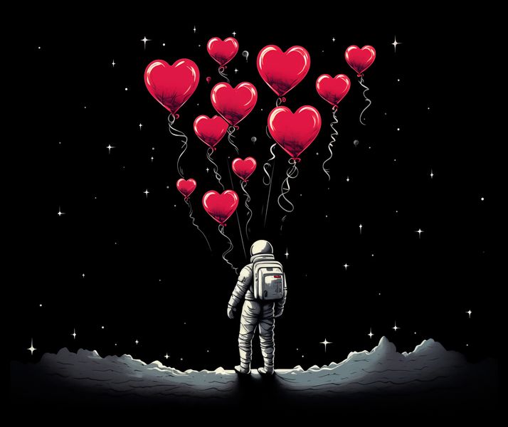 Plakat 60x50cm Astronauta Własnych Celi zdjęcie 2