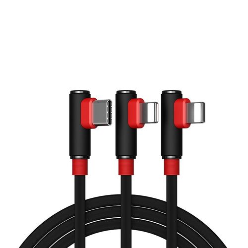 Proda kabel 3w1 USB - 2x Lightning / USB Typ C 5A na Arena.pl