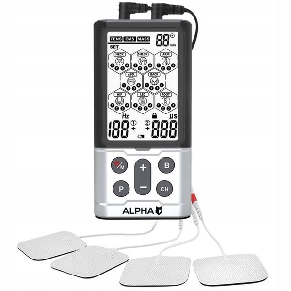 ELEKTROSTYMULATOR MIĘŚNI I NERWÓW TENS EMS 60 PROGRAMÓW ALPHA zdjęcie 7