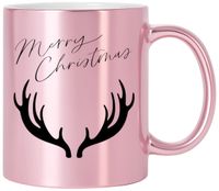 KUBEK RÓŻOWY PREMIUM PREZENT ŚWIĄTECZNY BOŻE NARODZENIE MIKOŁAJKI