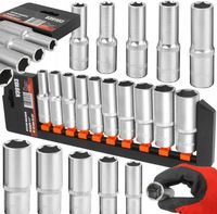 KLUCZE NASADOWE 1/2 NASADKI DŁUGIE 10-24 mm ZESTAW