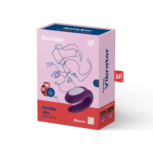 satisfyer double joy violet - model dla par z aplikacją, ipx7, 2 silniki na Arena.pl