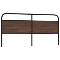 Wezgłowie, brązowy dąb, 180 cm, stal i materiał drewnopochodny