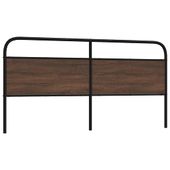 Wezgłowie, brązowy dąb, 180 cm, stal i materiał drewnopochodny