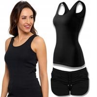 Zestaw Sportowy Damski Tank TOP Krótkie Spodenki Dresowe Komplet MORAJ L