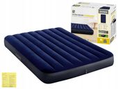 Materac Dmuchany Welurowy Dwuosobowy Łóżko 137x191x25 Intex 64758