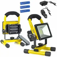 Halogen led przenośny 30w akumulatorowy naświetlacz 2 ładowarki 3xaku mocny