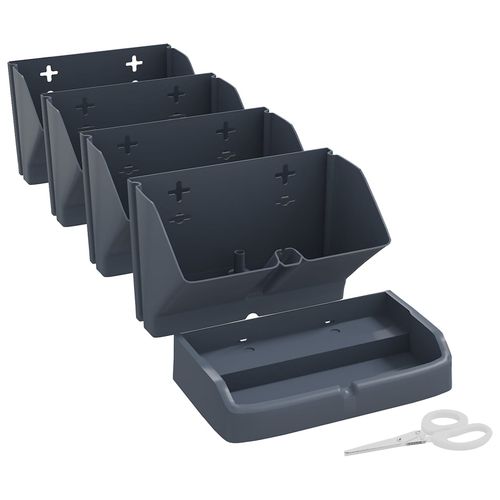 Zestaw doniczek do ogrodu wertykalnego, 4 szt., antracytowy, PP na Arena.pl