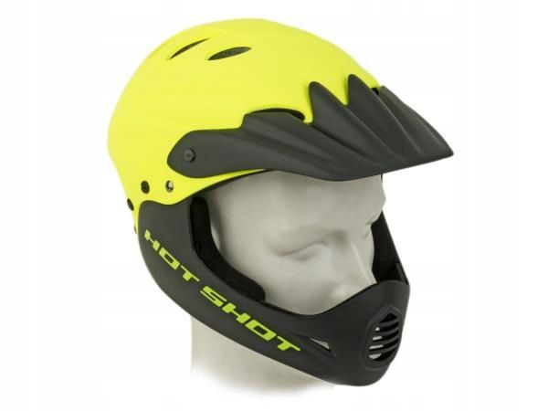 Kask rowerowy full-face integralny AUTHOR HOT SHOT X9 żółto-czarny 52-54 zdjęcie 1