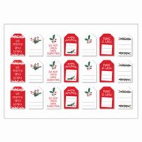 NAKLEJKI SAMOPRZYLEPNE świąteczne na prezenty wesołych świąt 29 21szt