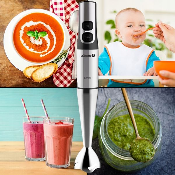 BLENDER RĘCZNY WIELOFUNKCYJNY MIKSER KUCHENNY ROZDRABNIACZ 1200W ŁUCZNIK zdjęcie 2