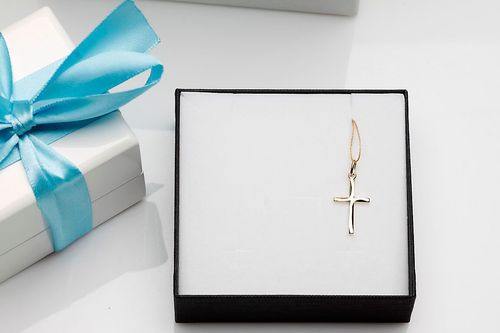 złoty elegancki krzyżyk 585 28mm na Arena.pl