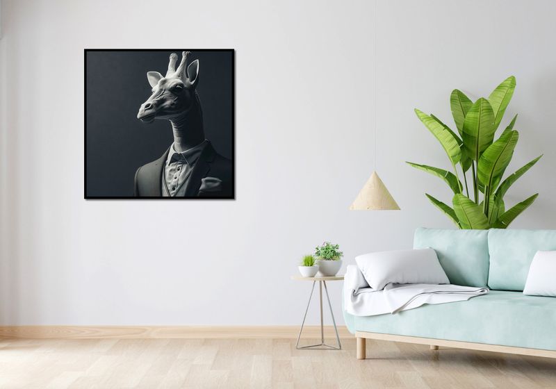 Plakat 90x90cm Żyrafa na Wyjściu zdjęcie 4
