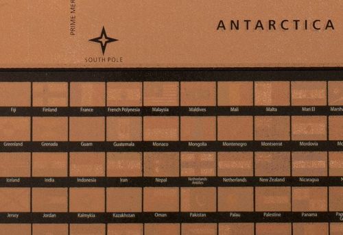 Mapa świata zdrapka 40x30cm połysk na Arena.pl