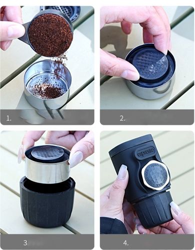 Przenośny ręcznie prasowany ekspres do kawy na zewnątrz na Arena.pl