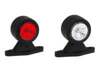 Obrysówka biało czerwona krótka LED przyczepka naczepa 12V 24V Fristom 1szt