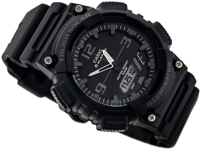 ZEGAREK MĘSKI CASIO AQ-S810W-1A2V (zd044b) - SOLAR POWERED + BOX zdjęcie 2