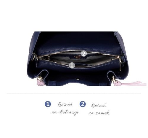 NUCELLE Stylowy granatowy shopper na Arena.pl