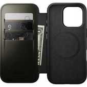 Etui Nomad Modern Leather Folio do Apple iPhone 16 Pro zielone chromowane