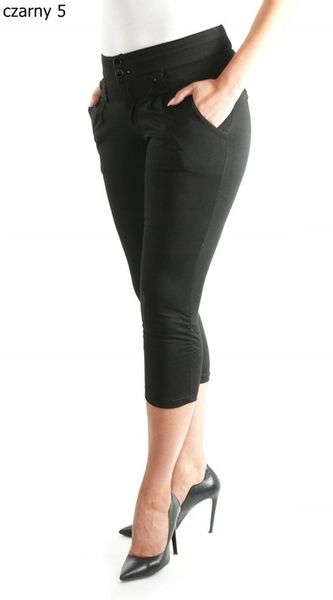 GŁADKIE RYBACZKI spodnie 3/4 KIESZONKI 496# zdjęcie 4