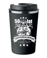 KUBEK TERMICZNY Premium czarny prezent śmieszny na 50 lat URODZINY KT_406
