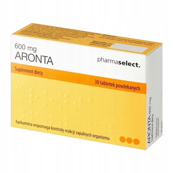 ARONTA 600MG, kurkuma, 30TABLETEK zdjęcie 2