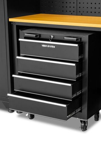 Zestaw modułowych mebli warsztatowych z szafkami jezdnymi narzędziowych na Arena.pl