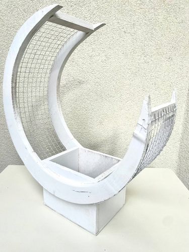 Księżyc stroik podstawa do kompozycji kwiatowej biała na Arena.pl