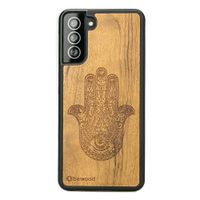 drewniane etui na samsung galaxy s21 hamsa imbuia