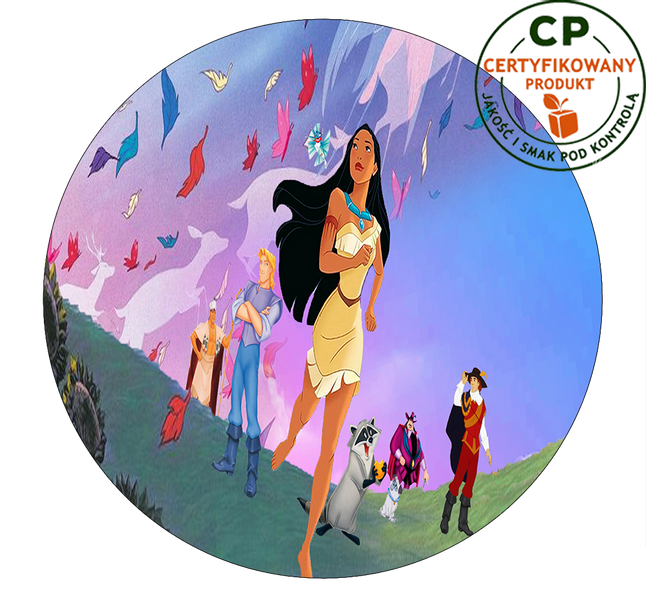 Opłatek na tort Pocahontas zdjęcie 1