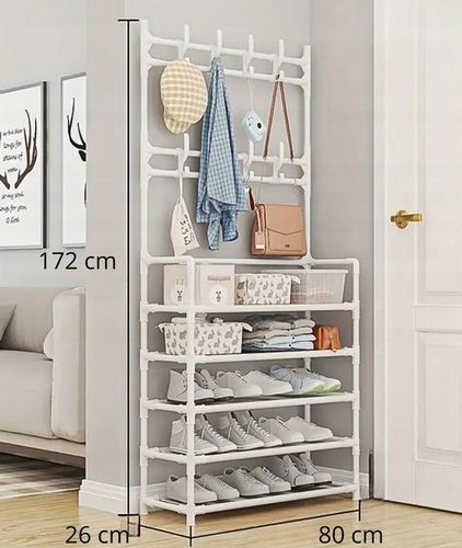 STOJAK NA BUTY WIESZAK NA UBRANIA WIESZAKI BIAŁY SZAFKA STOJĄCY na Arena.pl