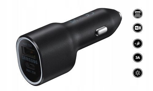 ŁADOWARKA SAMOCHODOWA SAMSUNG USB-A/USB-C 25W/15W na Arena.pl