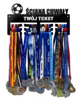 Wieszak na medale ŚCIANA CHWAŁY twoje imię dowolny tekst 114.3