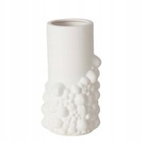 WAZON BIAŁY MATOWY GLINIANY ELEGANCKI WODOODPORNY BULE 20,3 X 11 CM