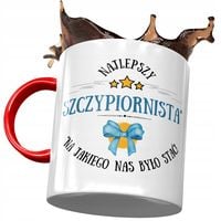 Kubek Czerwony Dla Szczypiornisty Najlepszy Kubek Z Nadrukiem Ze Zdjęciem