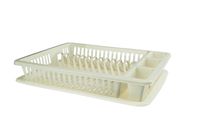 Suszarka osączarka do naczyń z tacką i ociekaczem na sztućce Molly kremowa duża