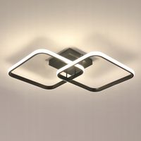 Lampa Sufitowa LED Żyrandol Czarny Kwadratowy Nowoczesny 42W 4500K