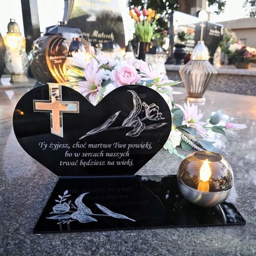 SOLARNY ZNICZ Led Statuetka NA CMENTARZ GRÓB DUŻA Lampka Led z Grawerem na Arena.pl