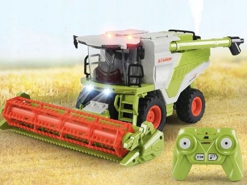KOMBAJN ZDALNIE STEROWANY 2w1 Z GENERATOREM DYMU POJEMNIK NA ZBOŻE ZABAWKA na Arena.pl