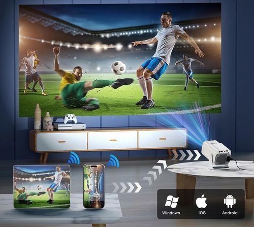 PROJEKTOR RZUTNIK ANDROID TV WIFI FULL HD PRZENOŚNY SMART GŁOŚNIK na Arena.pl