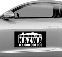 MAGNES NA SAMOCHÓD AUTO MAGNETYCZNA REKLAMA 60X30 USŁUGI DEKARSKIE