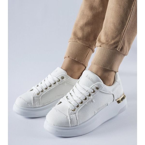 Białe sneakersy na platformie r.38 zdjęcie 3