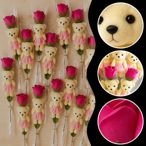 MIŚ Z RÓŻĄ BUKIET UPOMINEK NA PIKU PREZENT DLA NAUCZYCIELKI ZESTAW na Arena.pl