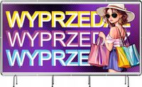 Baner 100x50 cm z oczkami - Wyprzedaż Twój własny tekst