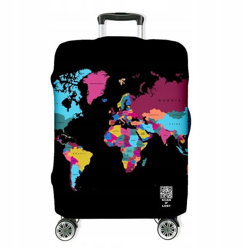 Pokrowiec na Walizkę Ochronny Etui Rozmiar L Nadruk Fullprint W3 Mapa na Arena.pl
