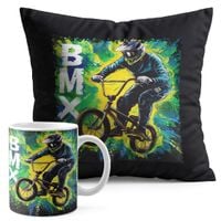 ZESTAW KUBEK + PODUSZKA CZARNA - ROWER BMX MTB SPORT