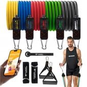 GUMY OPOROWE EKSPANDER do Ćwiczeń ZESTAW 5 GUM FITNESS BANDS 100 kg +